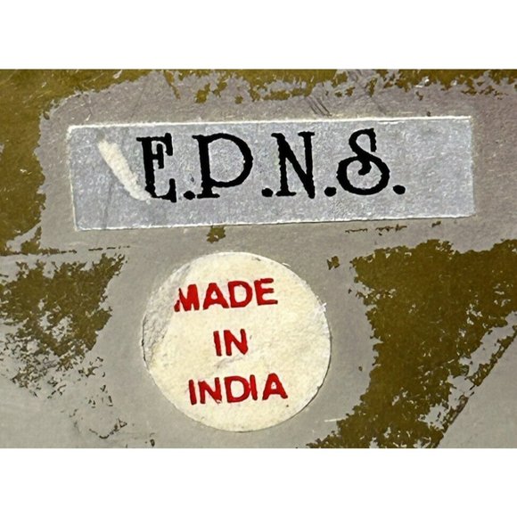 Heart Shaped Repousse Tea Caddy/trinket Box With Finial Epns Made In India Vtg - Picture 12 of 12